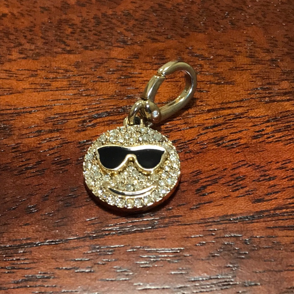 Juicy Couture Smiley Face w Sunglasses Pave Set CZ’s and Enamel Charm